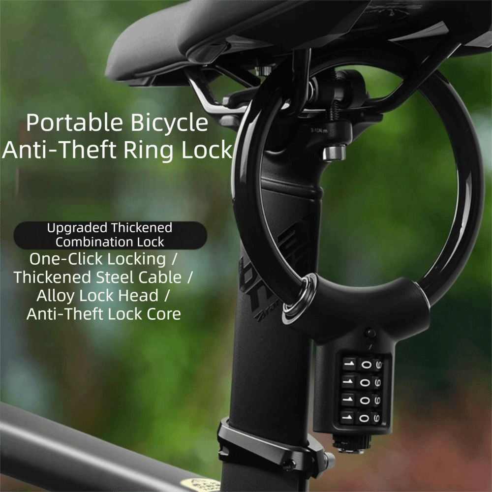 Cable Lock Flexible - Flexibles 4-stelliges Kombinations-Fahrradkabelschloss aus Stahl, tragbares