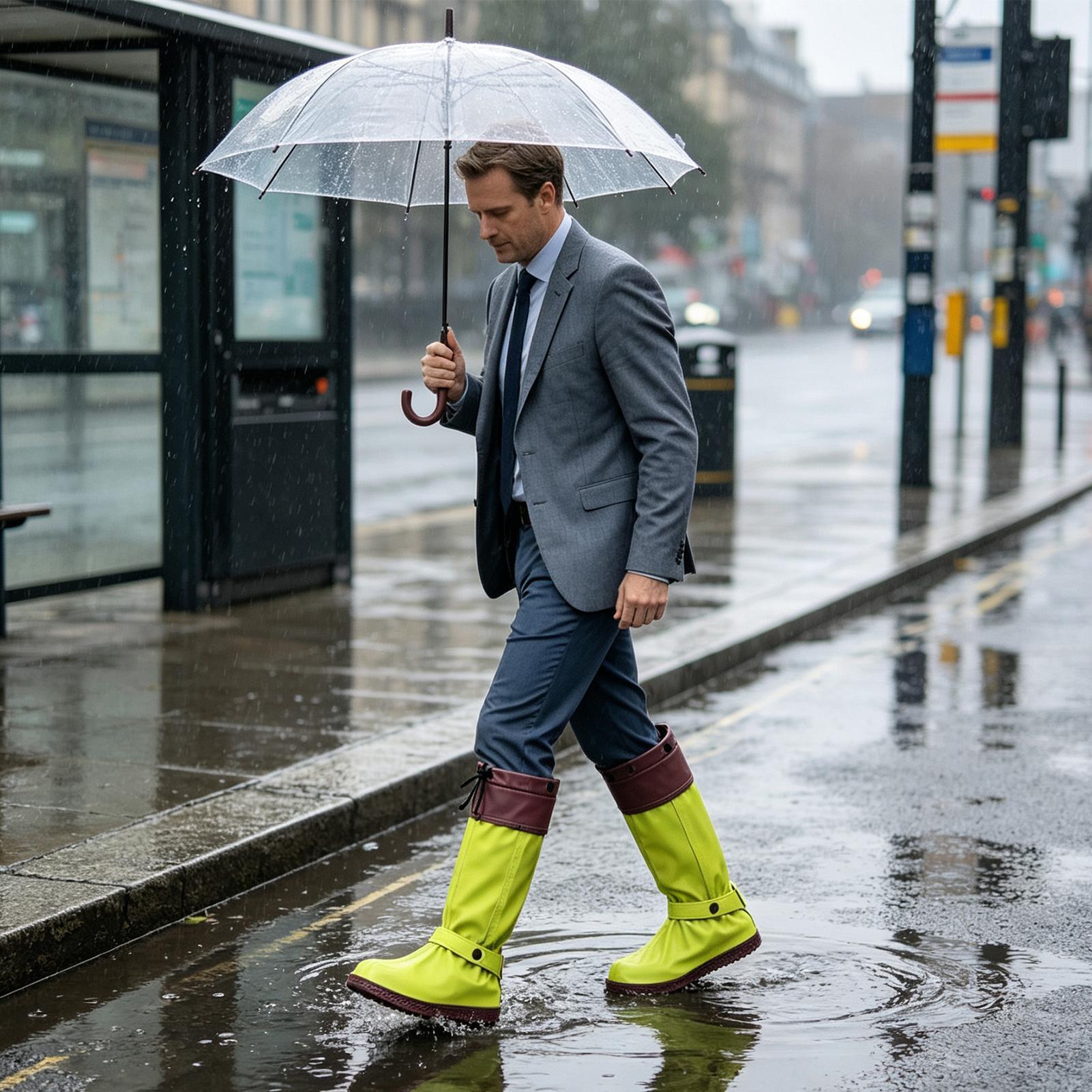 Cycling Shoes For Commute - Regenschuhüberzieher mit Reißverschluss, wiederverwendbar, rutschfest, langer