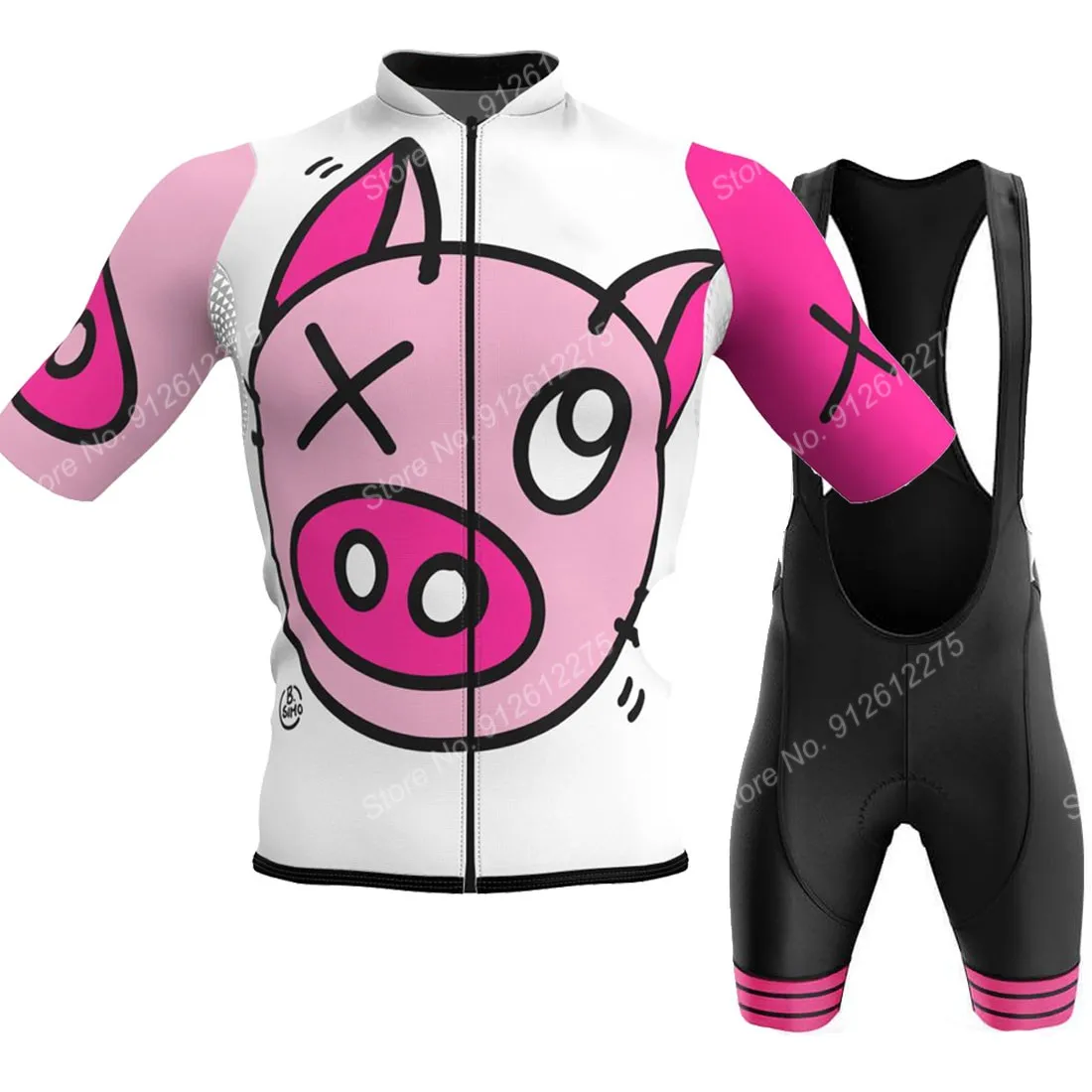 Cycling Commuter Shorts - Set Cartoon Comic Schwein 2023 Radfahren