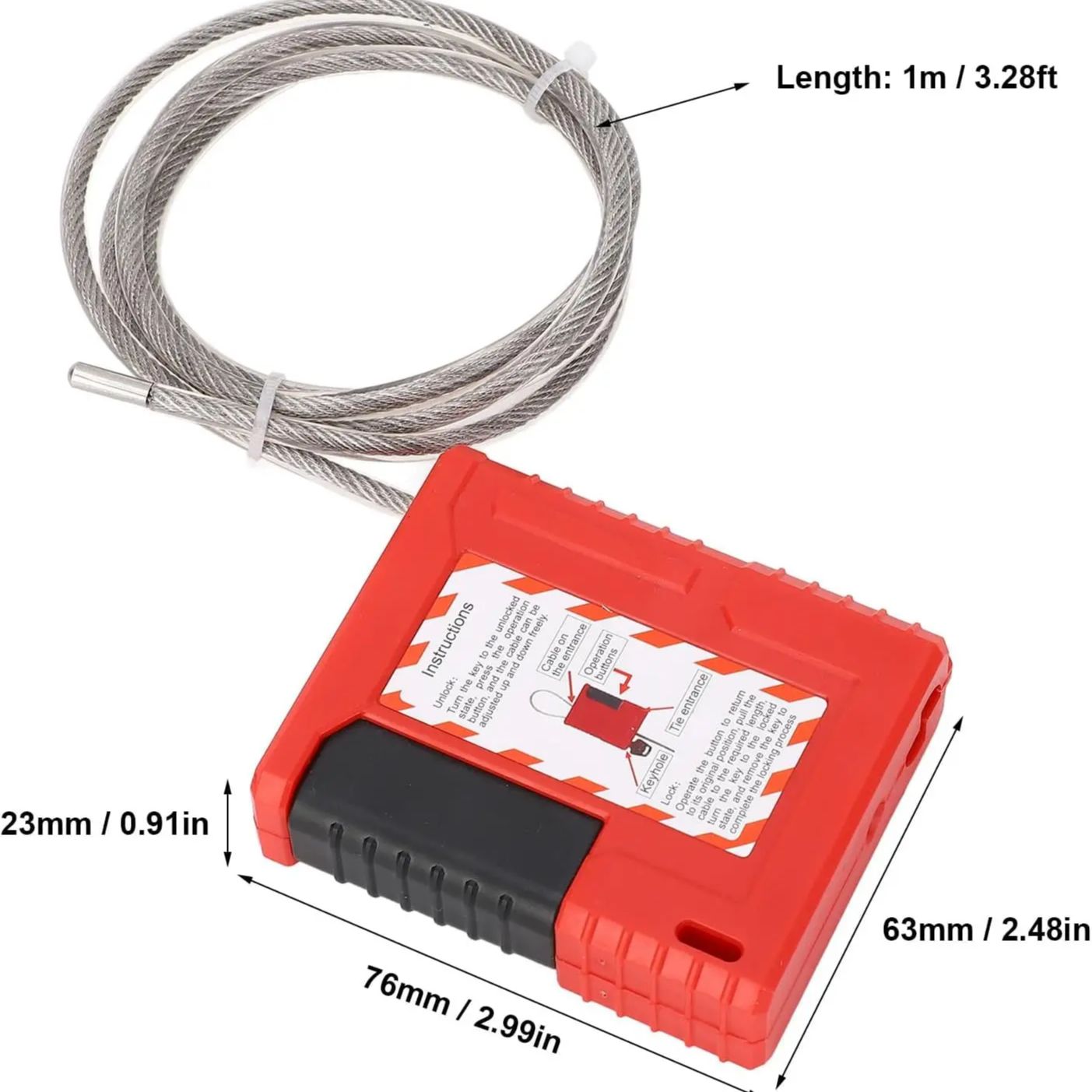 4 mm Kabeldurchmesser, 1 m lan – Cable Lock Flexible Bewertung und Preis